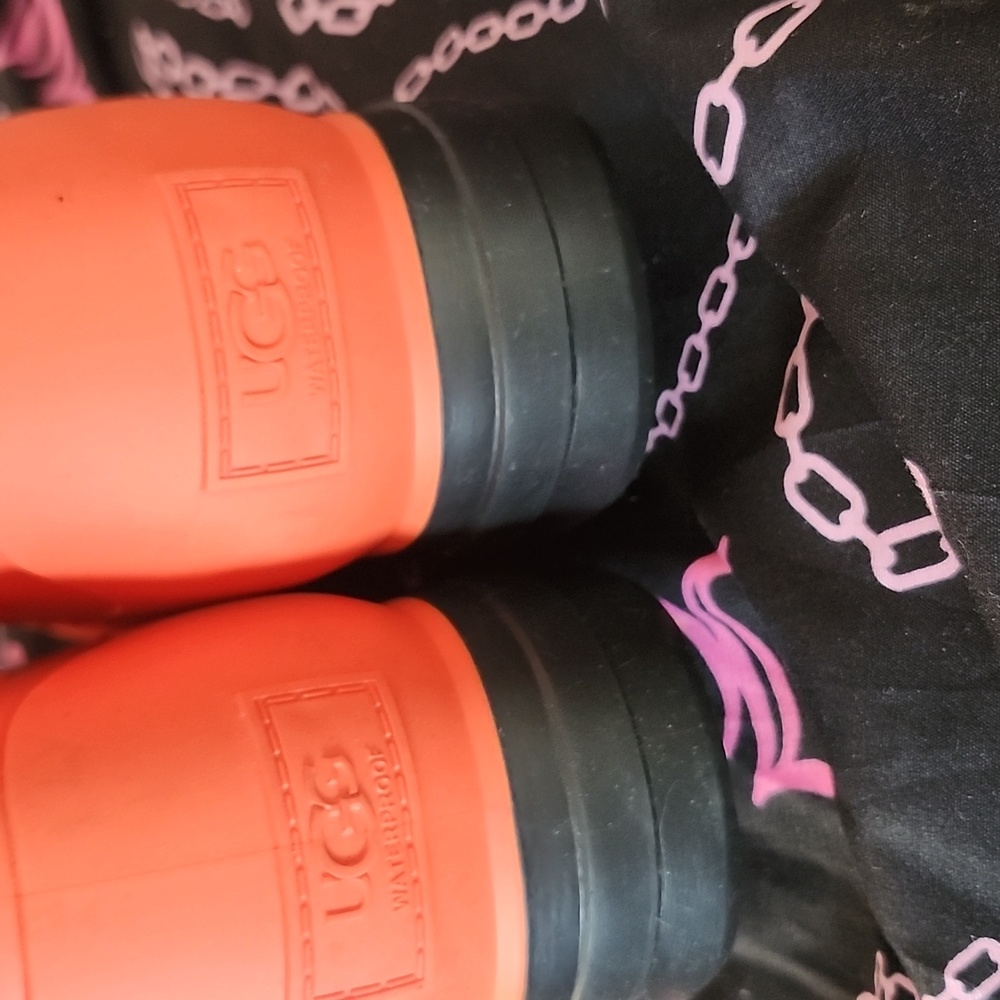 UGG Orange Women's Rain Winter Boots New Without Tag. Sorry Dont Have The Box. - Picture 4 of 5
